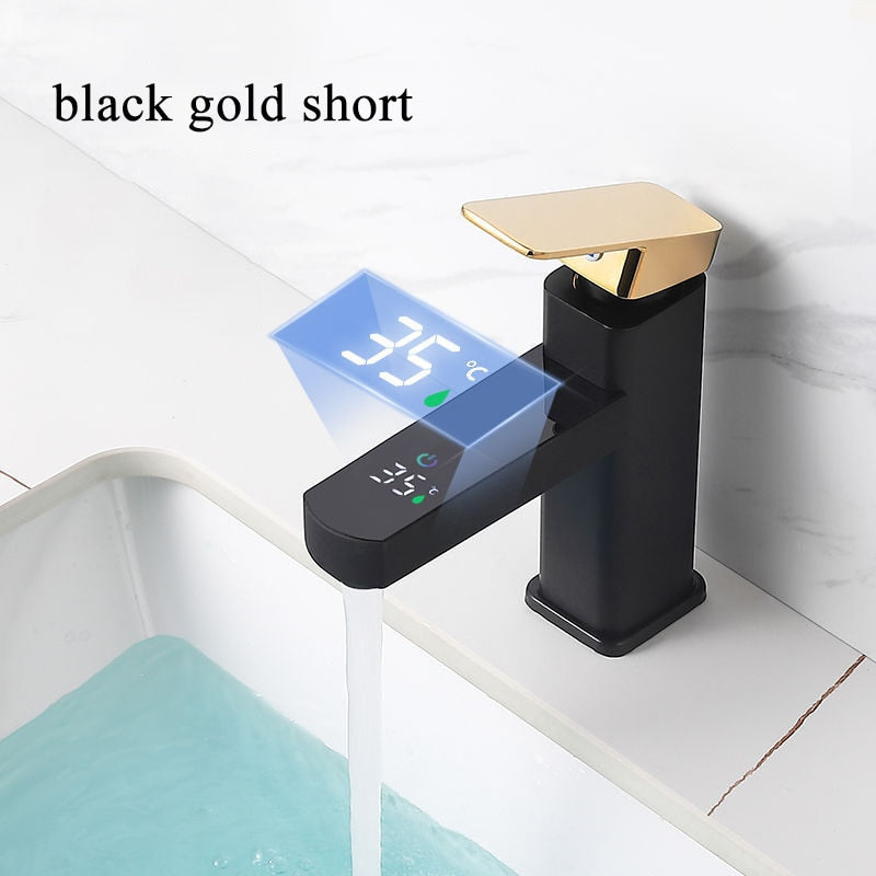 Smart Temperature Bathroom Sink Faucet