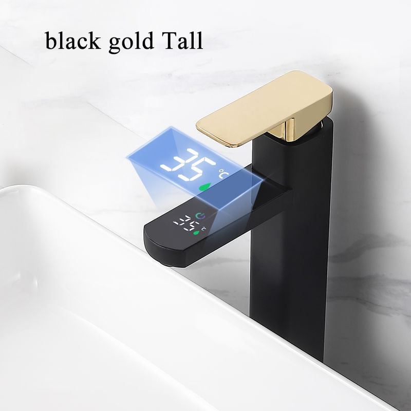 Smart Temperature Bathroom Sink Faucet