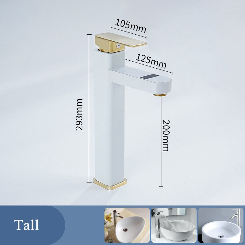 Smart Temperature Bathroom Sink Faucet